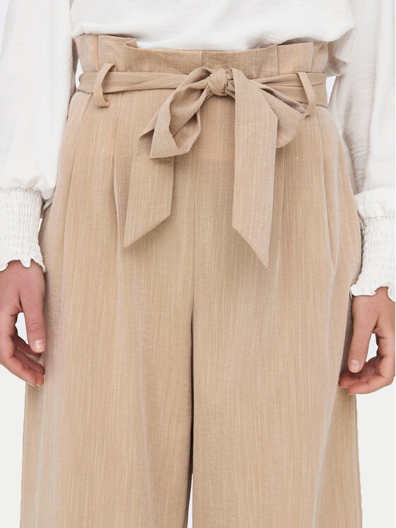 ONLY ONLY Spodnie materiałowe Marsa 15269628 Beżowy Flared Fit