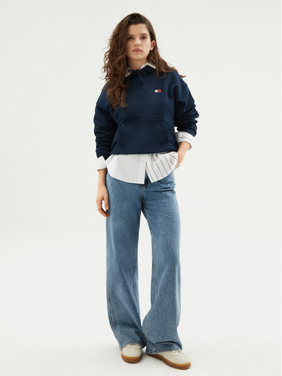 Tommy Jeans Tommy Jeans Μπλούζα Badge DW0DW19414 Σκούρο μπλε Boxy Fit