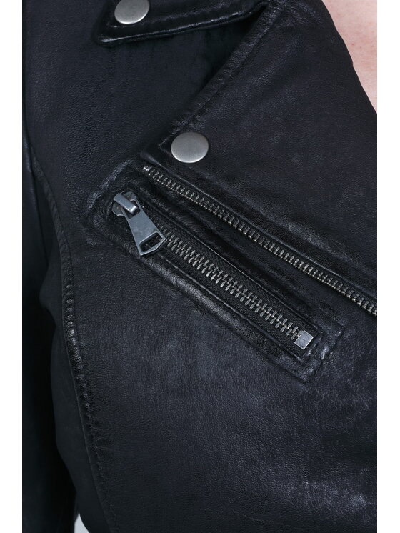 David Ryan David Ryan Kurtka skórzana TINA Czarny Regular Fit