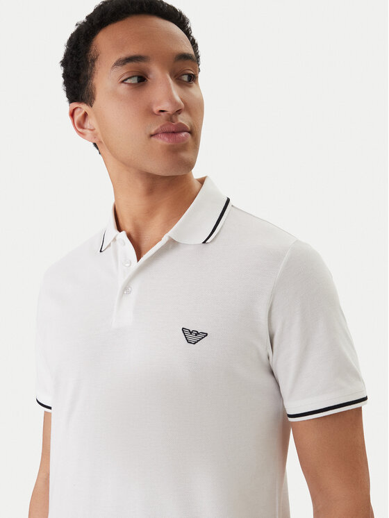 Emporio Armani Emporio Armani Polo EM001380 AF20424 U0002 Biały Regular Fit