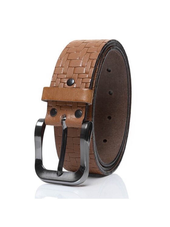 Mustang Mustang Pasek Męski BELT Brązowy