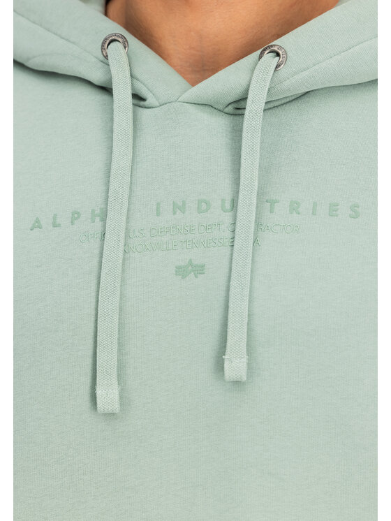 Alpha Industries Alpha Industries Bluza DTM Alpha Hoodie Zielony Regular Fit