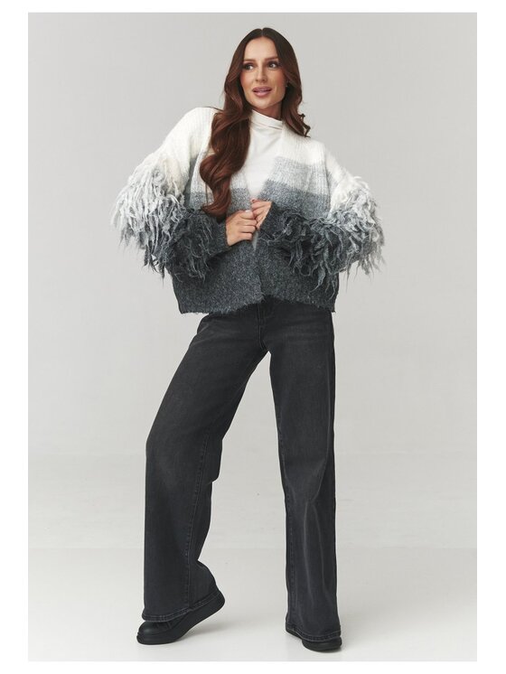 Makadamia Makadamia Sweter C25 Szary Regular Fit