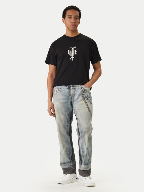 Versace Jeans Versace Jeans T-Shirt 80GAHT14 Černá Regular Fit