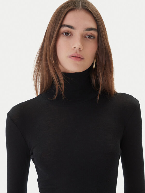 Weekend Max Mara Weekend Max Mara Krekls ar augstu apkakli Teseo 2525946052 Melns Slim Fit