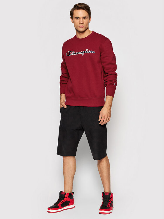 Felpa Sript Logo 216471 Bordeaux Regular Fit