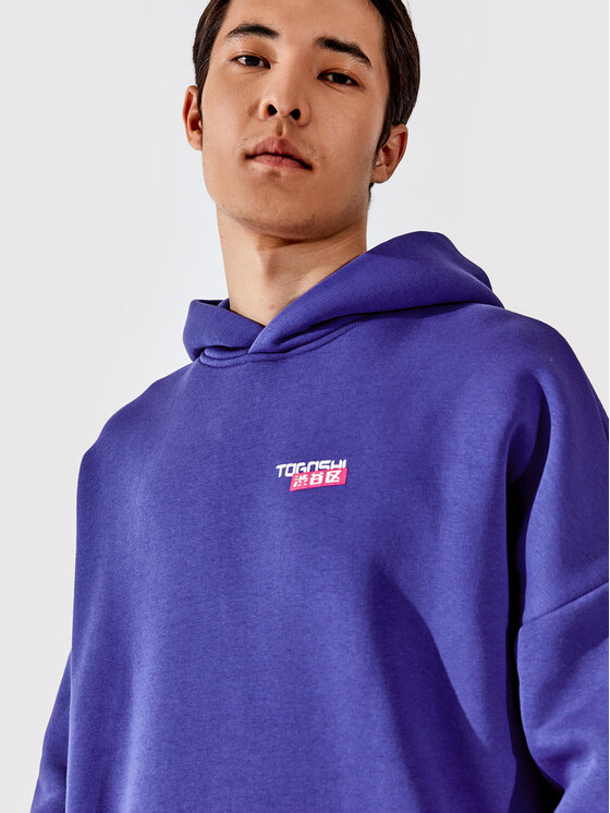 Togoshi Togoshi Džemperis Unisex TG22-BLU004 Tamsiai mėlyna Oversize