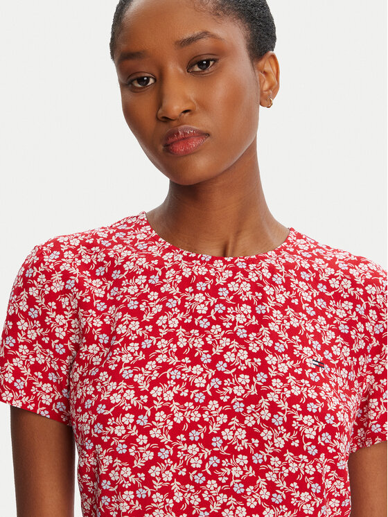Tommy Jeans Tommy Jeans Ежедневна рокля DW0DW21120 Червен Regular Fit