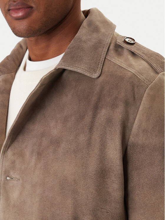 Milestone Milestone Giacca di pelle Adrian 611631 60730 Beige Regular Fit