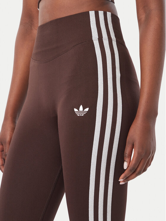 adidas adidas Legingi Essentials 3-Stripes Seamless Tights KZ4101 Brūns Slim Fit