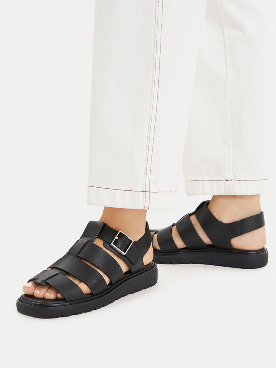 Calvin Klein Сандали Sq Molded Sndl Fisher Lth HW0HW02870 Черен