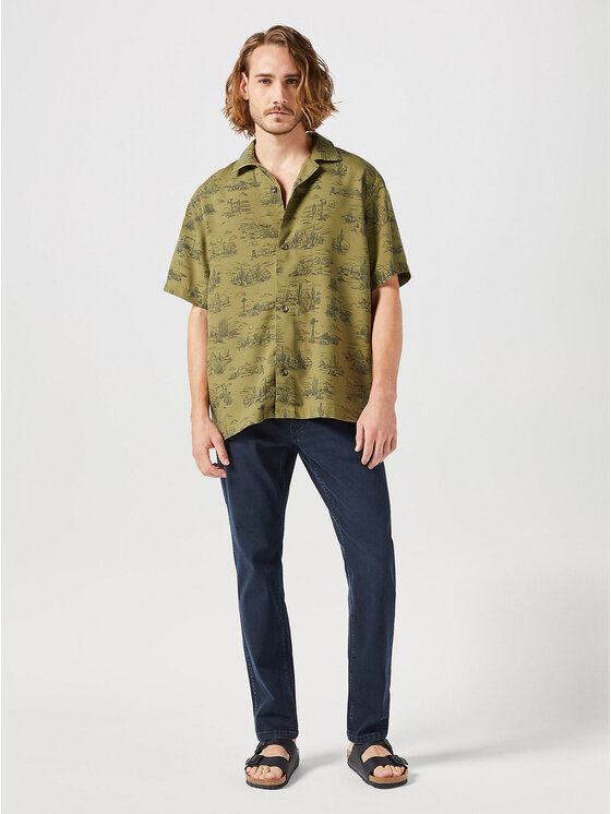 Wrangler Wrangler Jeansy RIVER Niebieski Straight Fit