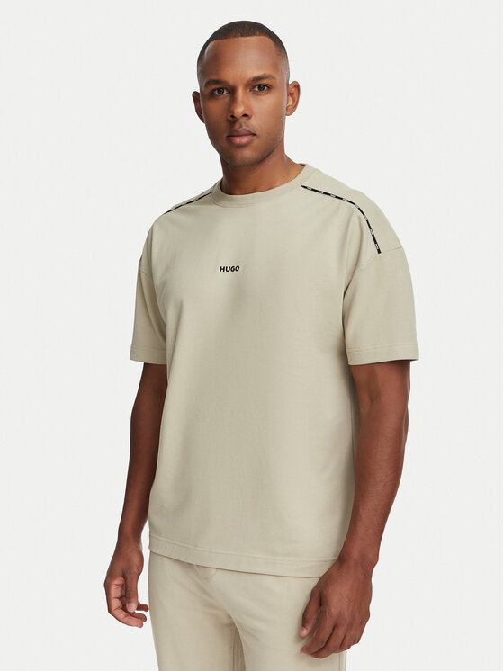 HUGO Tricou Noah 50566159 Bej Regular Fit