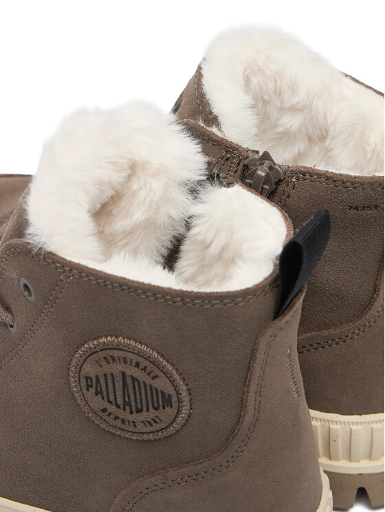 Palladium Palladium Schnürstiefeletten Pallashock Zip Warm 74353-281-M Grau