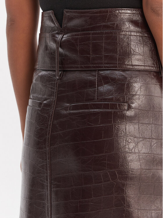 Morgan Morgan Tehisnahast seelik 261-JADYNA Pruun Slim Fit