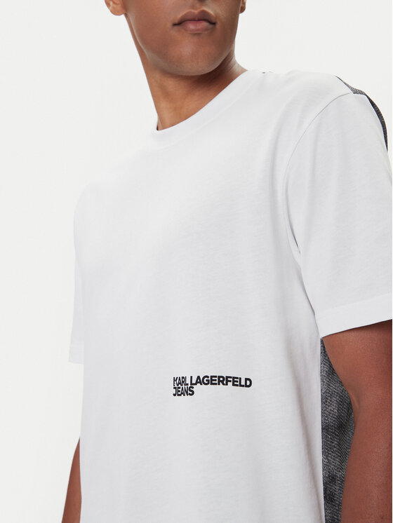 Karl Lagerfeld Jeans Karl Lagerfeld Jeans Тишърт A4M17030 Бял Relaxed Fit