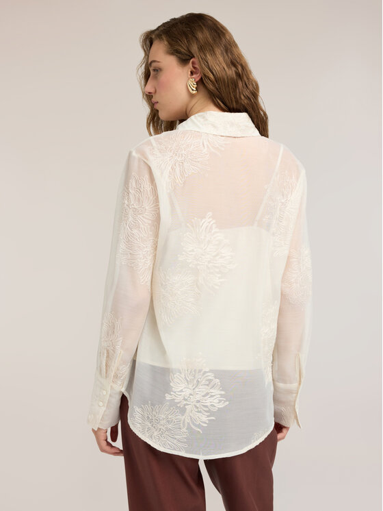 Motivi Motivi Camicia 5030W000532N011 Bianco Over Fit