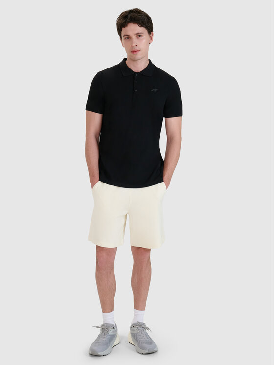 4F 4F Polo NOS Czarny Regular Fit