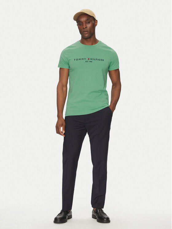 Tommy Hilfiger Tommy Hilfiger Tricou Logo MW0MW11797 Verde Regular Fit