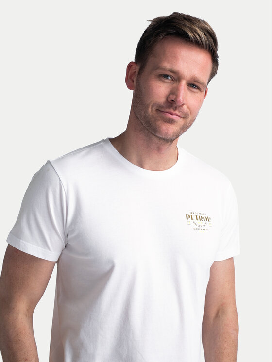 Petrol Industries Petrol Industries T-Shirt M-1040-TSR603 Biały Regular Fit