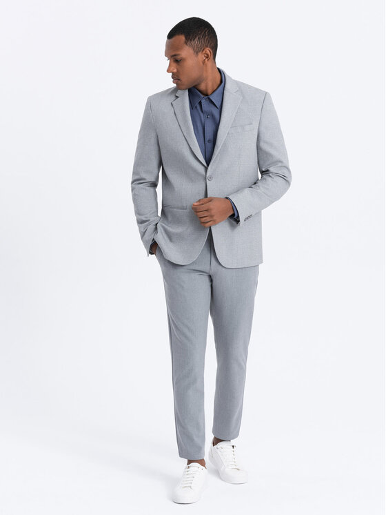Ombre Ombre Sako OM-BLZB-0114 Šedá Regular Fit