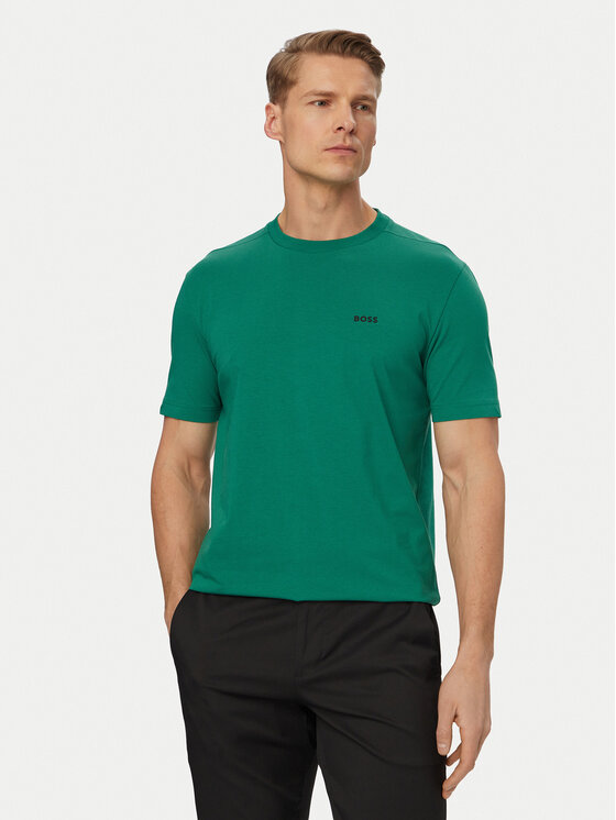 BOSS BOSS Tricou 50506373 Verde Regular Fit