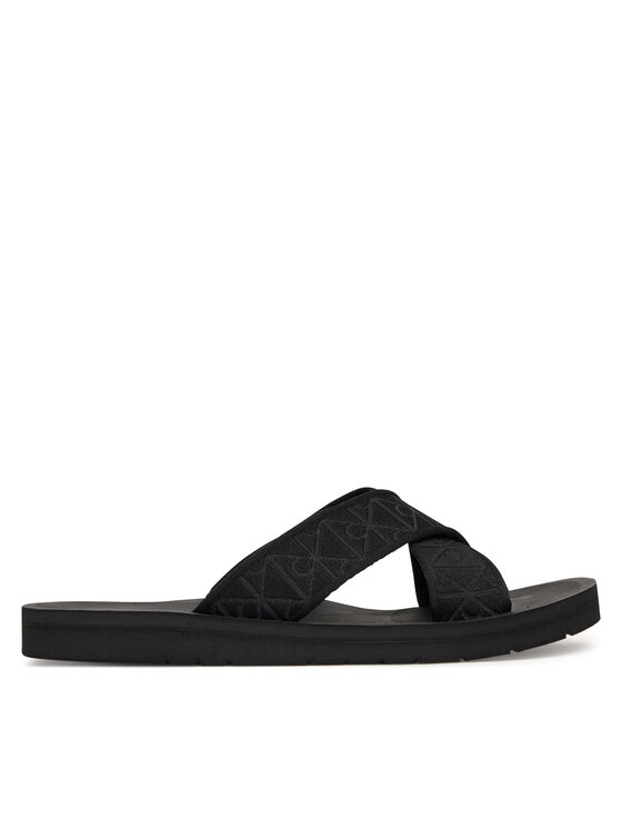 Calvin Klein Calvin Klein Şlapi Ess Diecut Xcross Wb Aop HM0HM02093 Negru