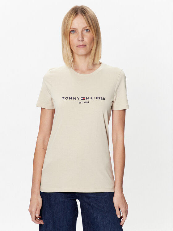 Tommy Hilfiger T-krekls WW0WW28681 Bēšs Regular Fit