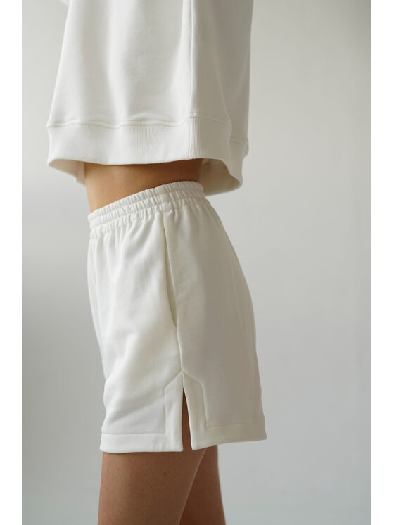 Duende Duende Szorty materiałowe Dash Shorts Biały Regular Fit