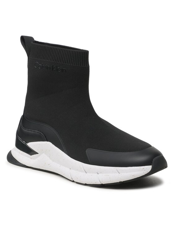 Calvin Klein Sneakersy Sock Boot HW0HW01589 Czarny Modivo.pl