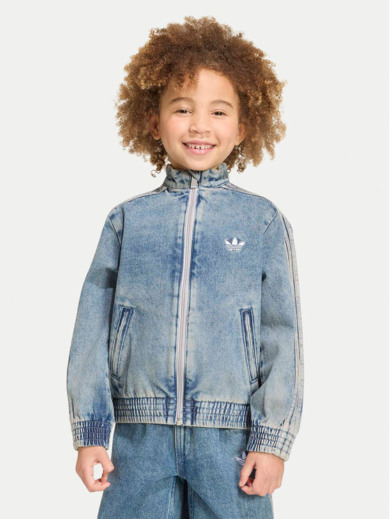 adidas adidas Kurtka jeansowa Firebird KQ8874 Niebieski Loose Fit