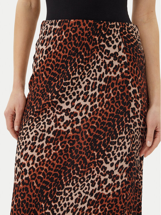 Pieces Pieces Спідниця-міді Nya 17147811 Коричневий Regular Fit