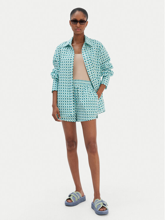 Seafolly Seafolly Cămașă Sorrento 55575-TO Verde Oversize