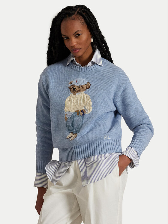Polo Ralph Lauren Polo Ralph Lauren Pulover 211965767001 Svetlo modra Relaxed Fit