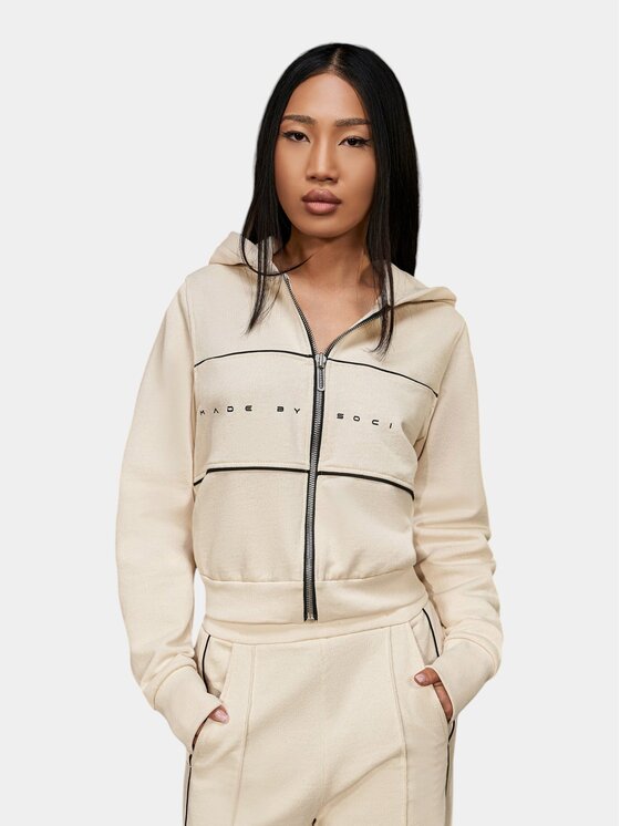 MADE BY SOCIETY MADE BY SOCIETY Kurtka anorak Hanorac SOCIETY DEBRIS - H27129 Beżowy Basic Fit