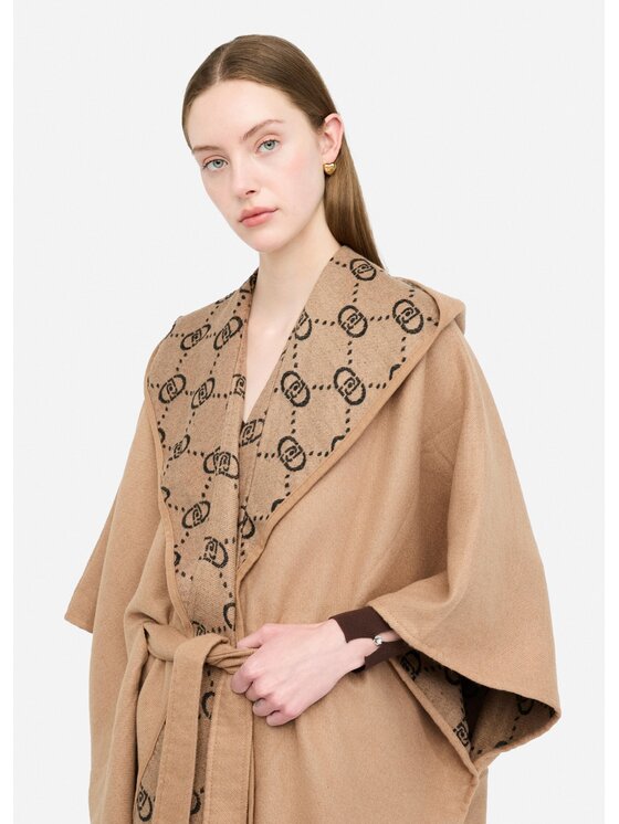 Liu Jo Liu Jo Poncho 2F5037T030000005 Beige Regular Fit