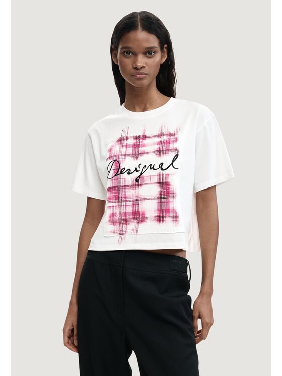 Desigual Desigual T-Shirt TS_CRACOVIA Λευκό Casual Fit