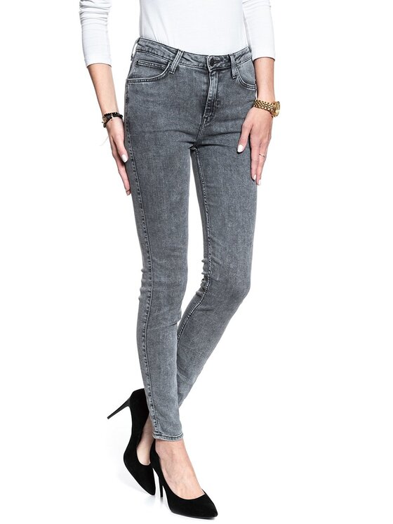 Lee Lee Jeans SCARLETT HIGH Grigio Skinny Fit