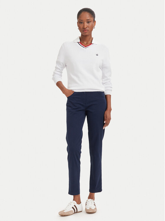Beverly Hills Polo Club Beverly Hills Polo Club Чино панталони P-SS26W-T586585 Тъмносин Slim Fit