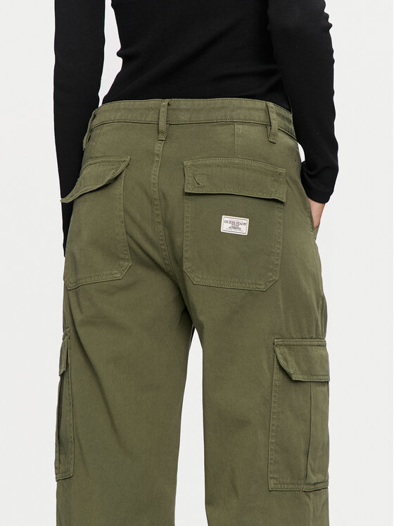 Guess Jeans Guess Jeans Cargo nadrág W4YB61 WGCV1 Khaki Relaxed Fit
