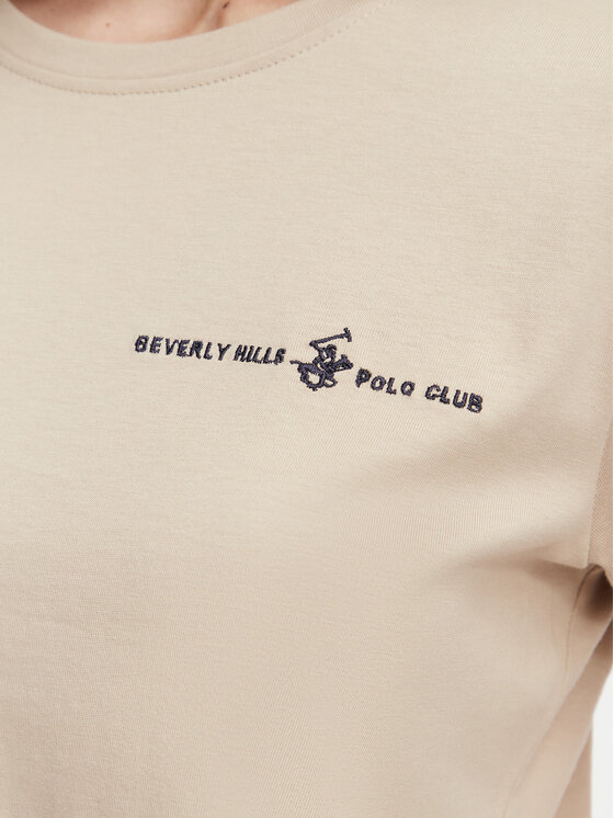 Beverly Hills Polo Club Beverly Hills Polo Club T-Shirt P-SS26W-TS085 Μπεζ Regular Fit