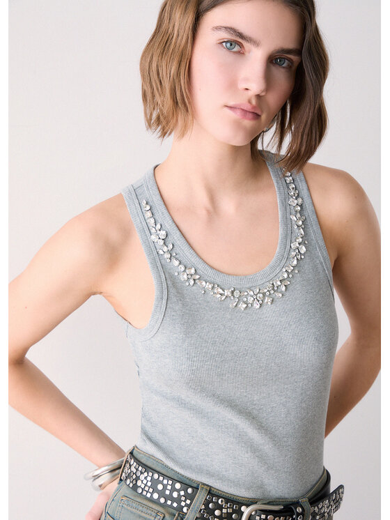 Liu Jo Liu Jo Top WF6408J4822L9559 Grigio Regular Fit