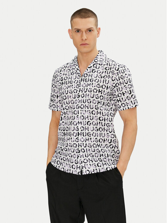 HUGO HUGO Cămașă Ellino 50539328 Negru Relaxed Fit