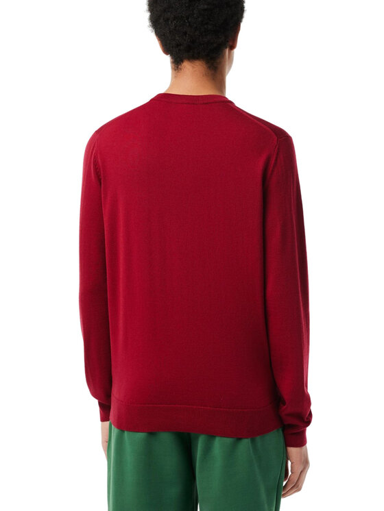 Lacoste Lacoste Sweter AH1969 Bordowy Regular Fit