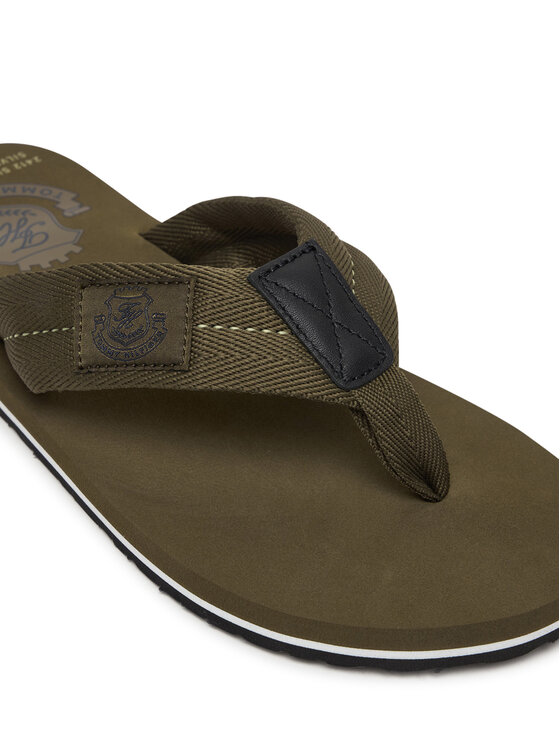 Tommy Hilfiger Tommy Hilfiger Žabky Patch Hilfiger Beach Sandal FM0FM05804 Zelená