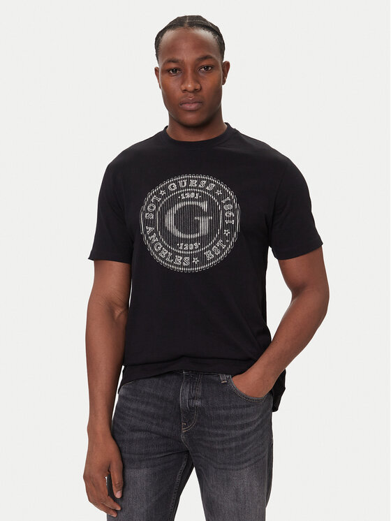 Guess Guess T-Shirt M5BI15 K8FQ4 Černá Regular Fit
