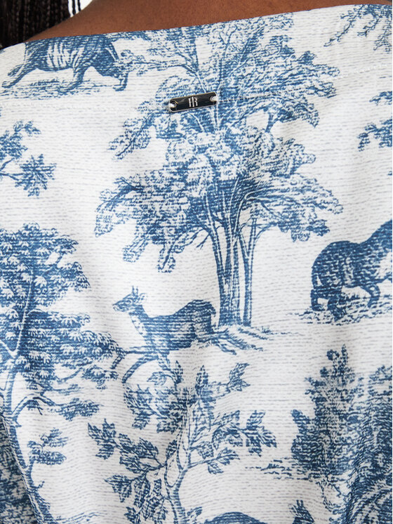 Fracomina Fracomina Bluse FS26SJ3008W459K5 Blau Regular Fit