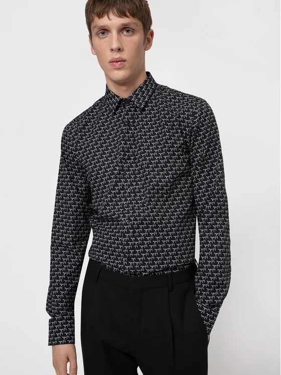 Hugo Hemd Elisha02 50443553 Schwarz Extra Slim Fit