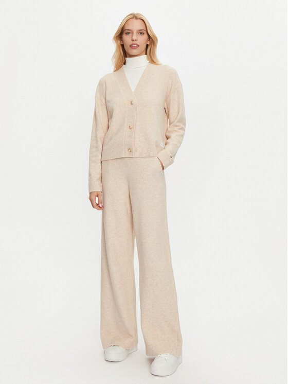 Tommy Hilfiger Tommy Hilfiger Pantaloni in maglia UW0UW05523 Beige Relaxed Fit