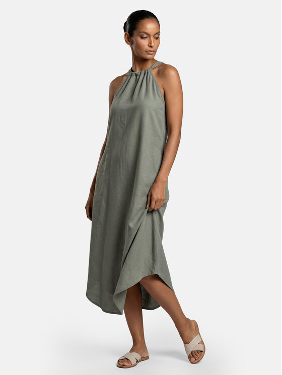 Feba Feba Sukienka letnia F252 Khaki Relaxed Fit